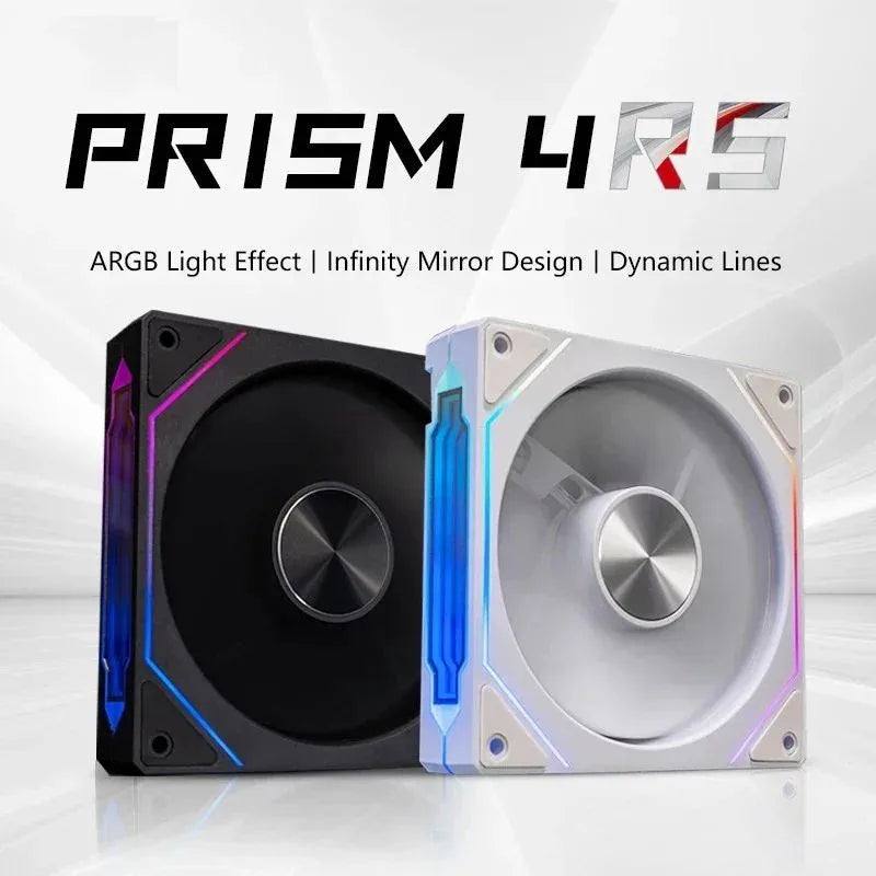 LDPCSJ PRISM 4 RS 12cm ARGB 4 Pin Computer Case Fan Quiet Cooling 12V Large Air Volume 1200RPM for Desktop Gaming PC Build
