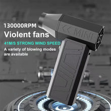 130000RPM Turbo Jet Fan Electric Air Duster Portable Cleaning Blower Tool Car Blowing Snow 4 Gears adjustable Type-C Charging