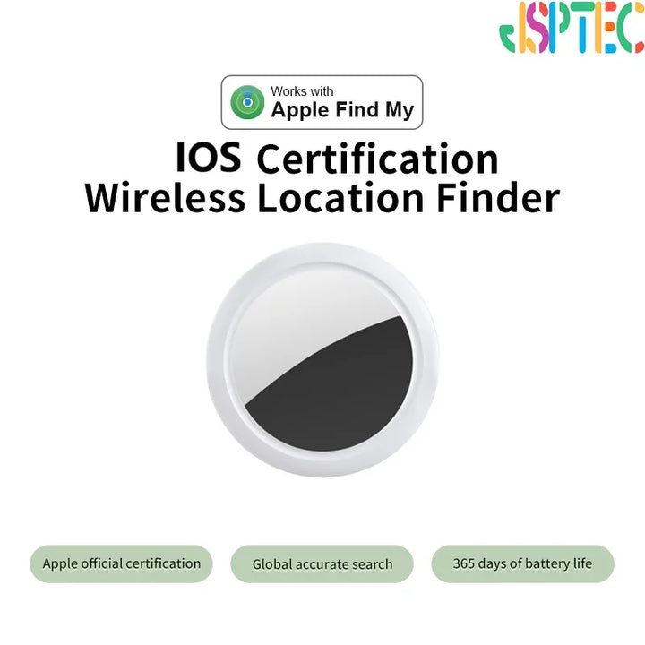 JSPTEC Security Bluetooth Tag Based on IOS Find My app Anti-lose Tracker Sound Locate IOS Message Reminder Alarm Key Finder IOS