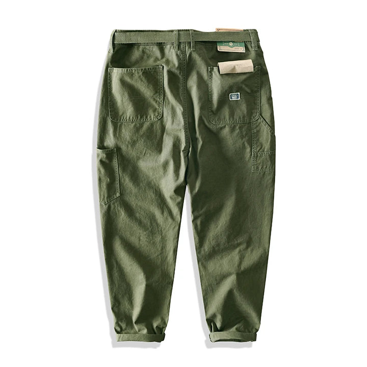 Yu Wenle Amekaji Trendy Versatile Workwear Pants Men American Retro Trousers Fashion Cargo Pants Man Straight Casual Baggy Pants