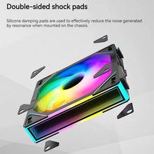 TEUCER JM-1 PC Cooling Case Fan ARGB Mirror Cycle Light Effect Wireless Stitching PWM Water Cooling 360mm CPU Cooler Fan