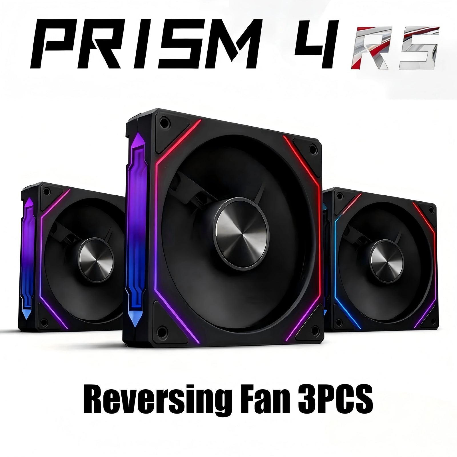 LDPCSJ PRISM 4 RS 12cm ARGB 4 Pin Computer Case Fan Quiet Cooling 12V Large Air Volume 1200RPM for Desktop Gaming PC Build