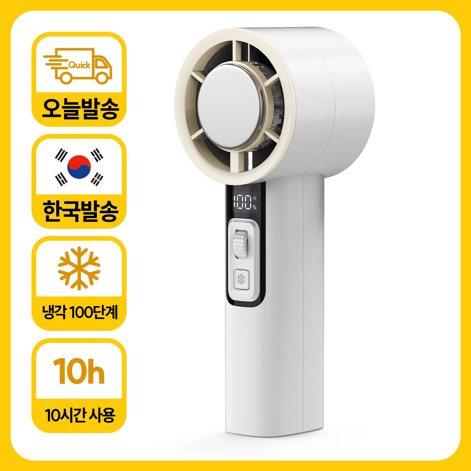 molancano MOLANCANO Portable Mini BLDC 100-Speed Handheld Air Conditioner Fan Rechargeable Cooling Fan USB Wireless Handy Fan