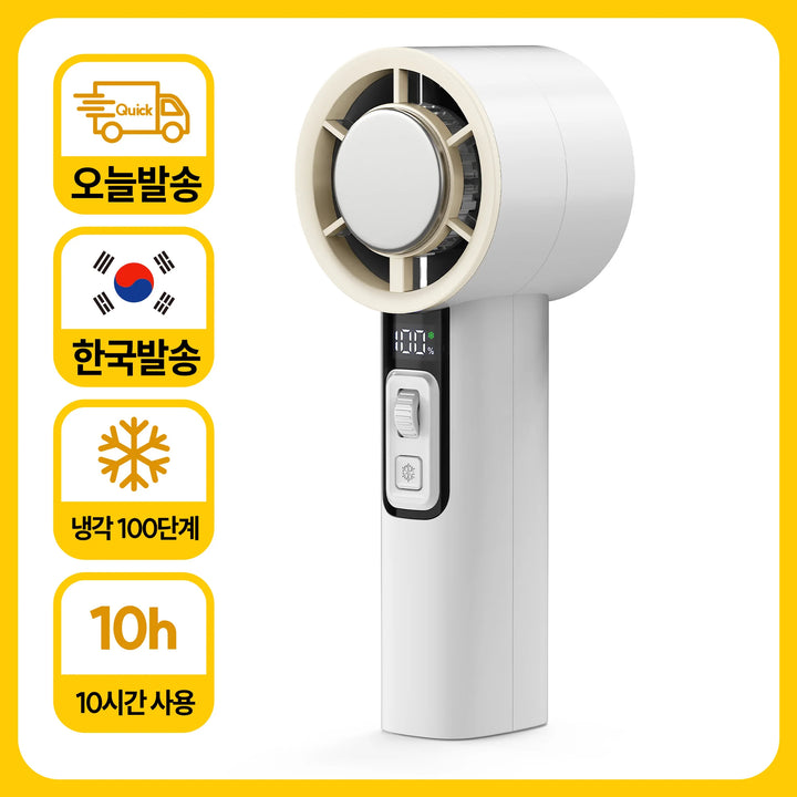 molancano MOLANCANO Portable Mini BLDC 100-Speed Handheld Air Conditioner Fan Rechargeable Cooling Fan USB Wireless Handy Fan