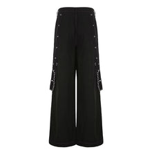 Punk Style Y2k Wid Leg Denim Pants E-girl Gothic Loose Trousers Cyber Grunge Cargo Pants Harajuku High Waist Baggy Jeans Women