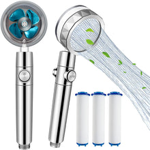 360 Degrees Rotation Turbo Fan Shower Head High Pressure Water Saving Spray Adjustable Showerhead Filters Bathroom Accessories