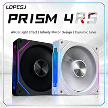 LDPCSJ PRISM 4 RS 12cm ARGB 4 Pin Computer Case Fan Quiet Cooling 12V Large Air Volume 1200RPM for Desktop Gaming PC Build