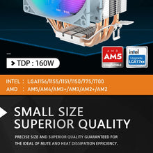 Aigo ICE CPU Cooler 2 4 6 Heat Pipes PC Radiator PWM 3PIN 90mm CPU Cooling Silent Rgb Fan For Intel 1700 1150 1156 1366 1155 AMD