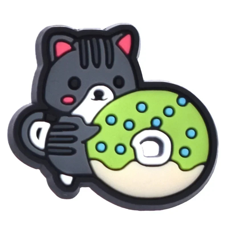 Shoe Charms for Crocs Accessories
 Pet Cat Shoes Charm for Croc Decorations Pins Men Accessory Jeans Woman Clogs Clips Badges