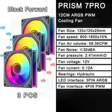 LDPCSJ PRISM 4 RS 12cm ARGB 4 Pin Computer Case Fan Quiet Cooling 12V Large Air Volume 1200RPM for Desktop Gaming PC Build