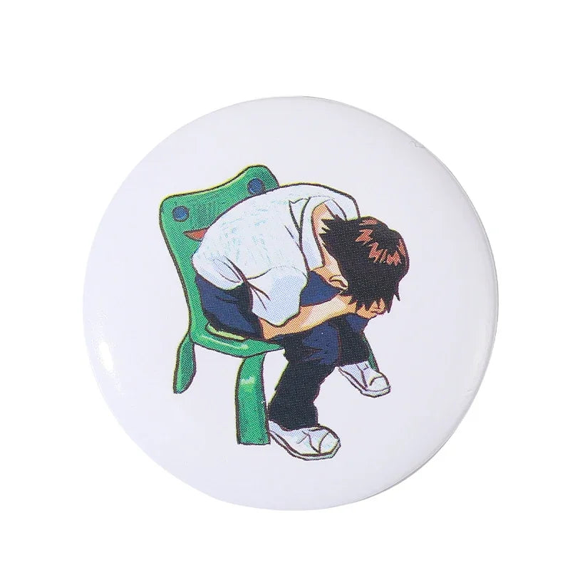 32-75MM Tinplate Pin Button Cartoon Anime Characters Round Icon Collection Brooch Badges Backpack Jewelry Fan Friends Gift