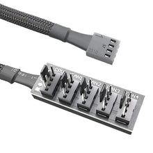 1 to 5 PWM Fan Hub PC CPU Cooling 4PIN Fan Power Cable Hub Adapter Sleeved Case Splitter for Computer Cooler Case Fans