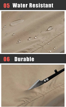 TACVASEN Summer Lightweight Trousers Mens Fishing Pants Outdoor Hiking Nylon Quick Dry Pockets Cargo Pants Casual Work Trousers