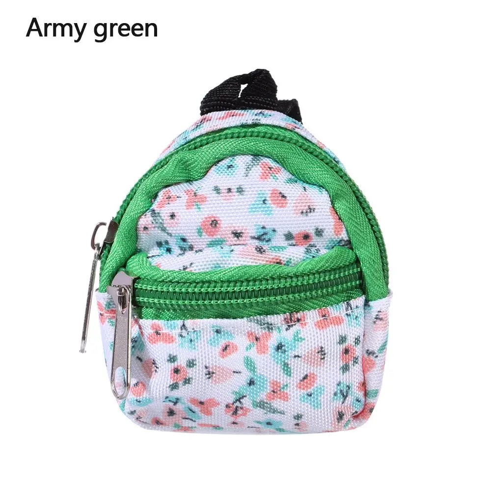Mini Zipper Doll Backpacks Cute School Bags Doll Backpacks Doll Bags Travel Case Doll Accessories Toy Supplies for Doll Play