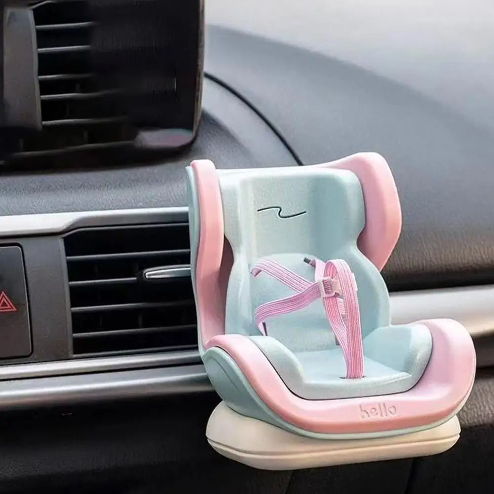 Dolls Accessories For Labubu Mini Plush Car Seat Safety Seat with Car Air Vent Ornament Car Decoration