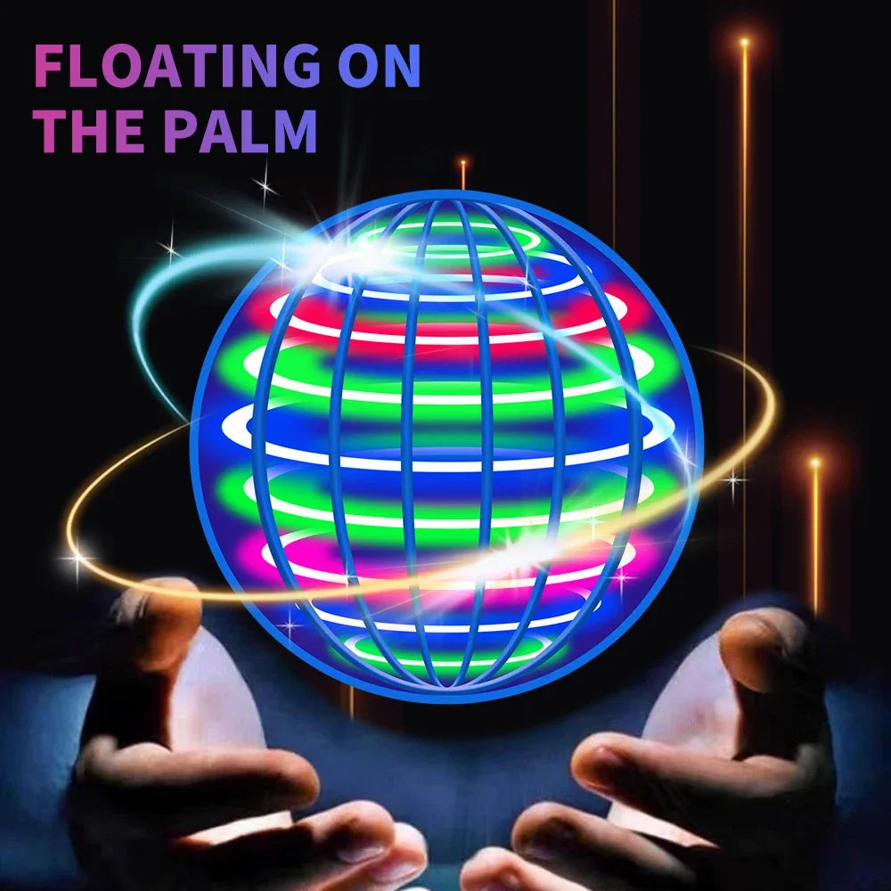 Floating Magic UFO Flying Ball LED Dazzling Lights Automatic Spinning Flying Machine Outdoor Sports Toy Birthday Gift