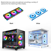 TEUCER JM-1 PC Cooling Case Fan ARGB Mirror Cycle Light Effect Wireless Stitching PWM Water Cooling 360mm CPU Cooler Fan