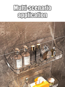 Acrylic Bathroom Shelf Household Toilet Wall Hanging Washstand Perforation-Free Cosmetics Storage Organizer on the Wall