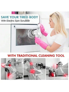 2025 Cordless Electric Spin Scrubber with 5 Brushes,IPX7 Waterproof Rechargeable Bathroom Cleaner for Tile/Shower/Grout Cleaning