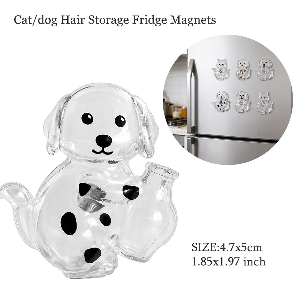 Transparent Cat/Dog Hair Collection Capsule Keychain Kawaii Memorial Pet Cat Dog Hair Capsule for Keychain DIY Pendant Accessory