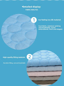 Summer Pet Ice Pad Cool Sleeping Mat Breathable Ice Silk Washable Pet Bed Durable Dog Cat Cushion Pet Supplies for Home Outdoor