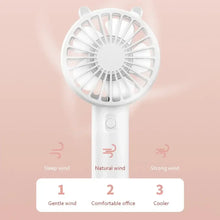 Portable Handheld Fan Small Cooling Fan USB Rechargeable Eyelash Eyelash Mute Cooler Handheld Fan Mini USB Rechargeable Desk