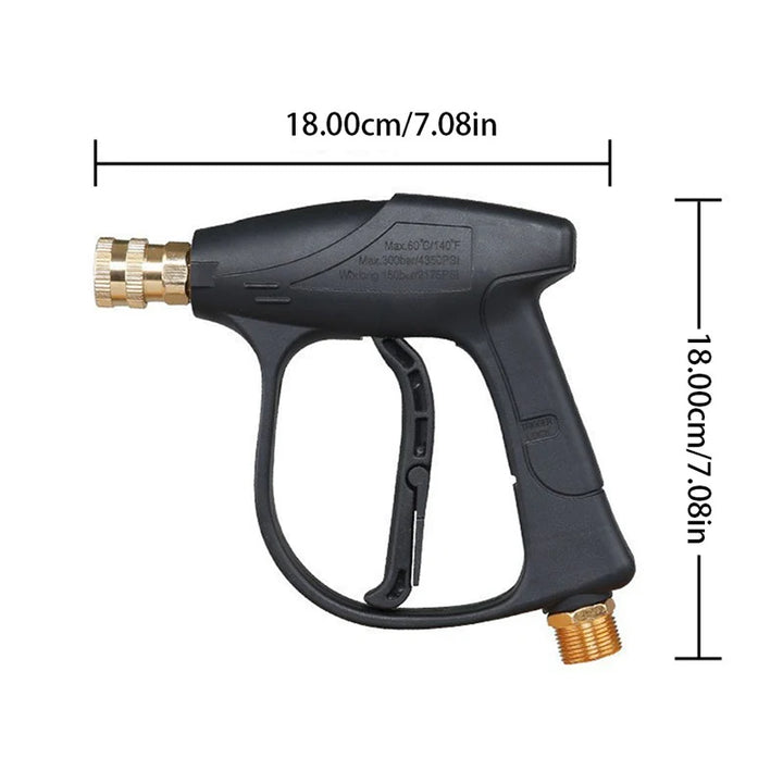 SEAMETAL Car Wash Gun Short Handle High Pressure Washer Gun with 5 Spray Nozzle Tips For Car Washing And Garden Cleaning Tools
