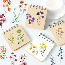50/300PCS Ink Flower Sticker Pack Waterproof Transparent PET Brochure Flower Material Decorative Guitar Notebook Stickers