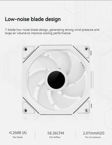 TEUCER JM-1 PC Cooling Case Fan ARGB Mirror Cycle Light Effect Wireless Stitching PWM Water Cooling 360mm CPU Cooler Fan