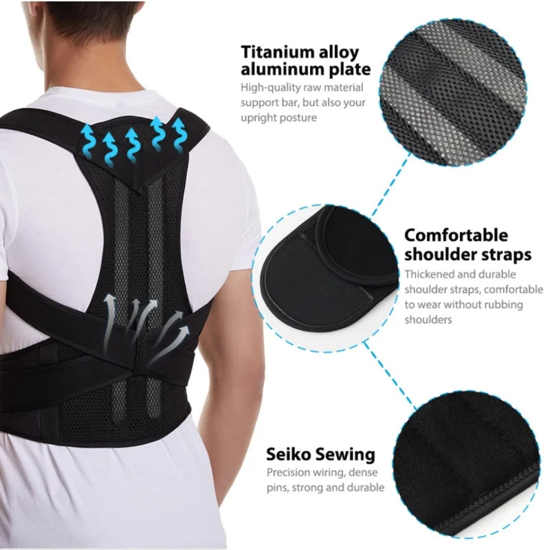Humpback Posture Corrector, Scoliosis Corrector, Student Posture Trainer for Humpback Prevention, Unisex Sitting Posture Correct