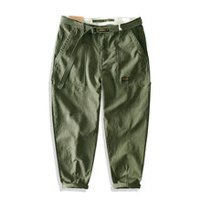 Yu Wenle Amekaji Trendy Versatile Workwear Pants Men American Retro Trousers Fashion Cargo Pants Man Straight Casual Baggy Pants