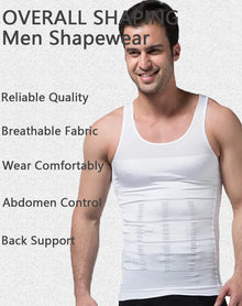 YBFDO Men Body Shaper Slimming Compression Vest Undershirt Seamless Waist Trainer Tank Top Belly Control Weight Loss Shapewear