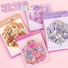 New PET Miniature Scene Collection Cartoon Visual Stacking Landscape Sticker Book DIY 3D 3D Pocket Cabin Scene Stickers Kids