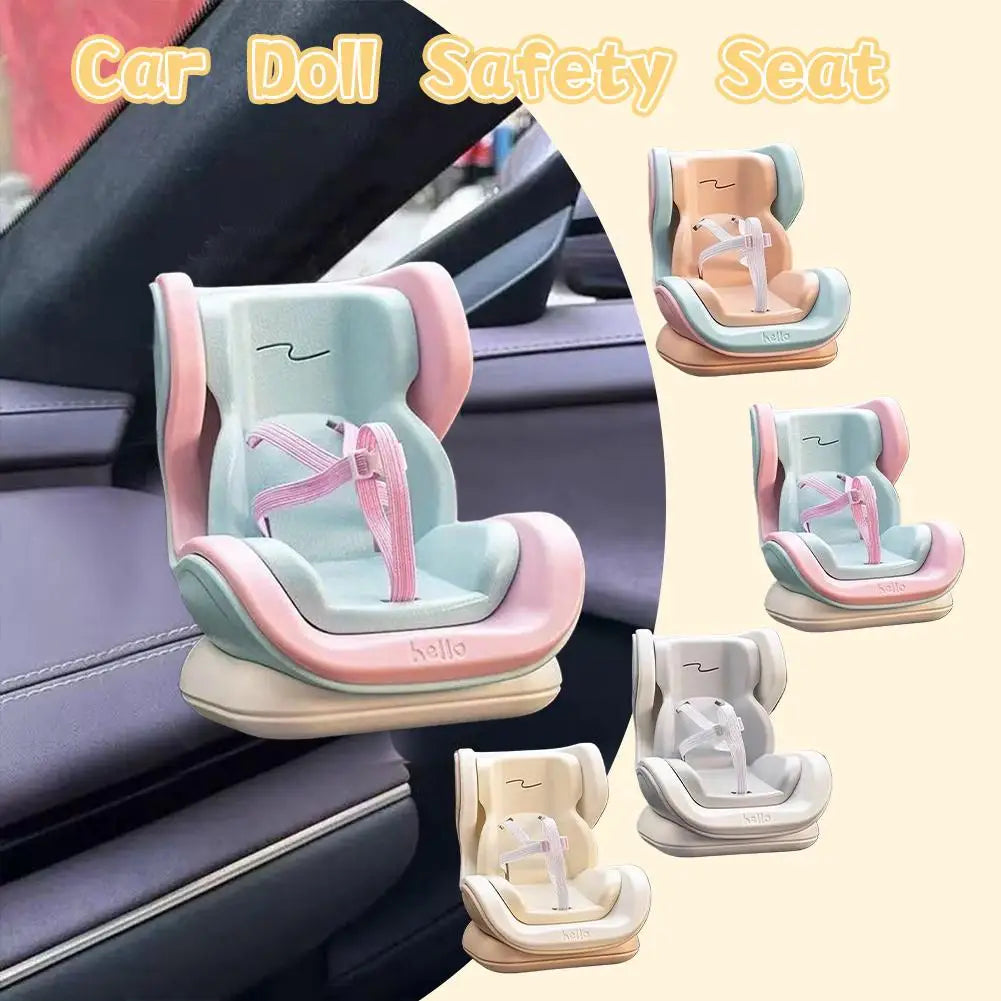 Dolls Accessories For Labubu Mini Plush Car Seat Safety Seat with Car Air Vent Ornament Car Decoration