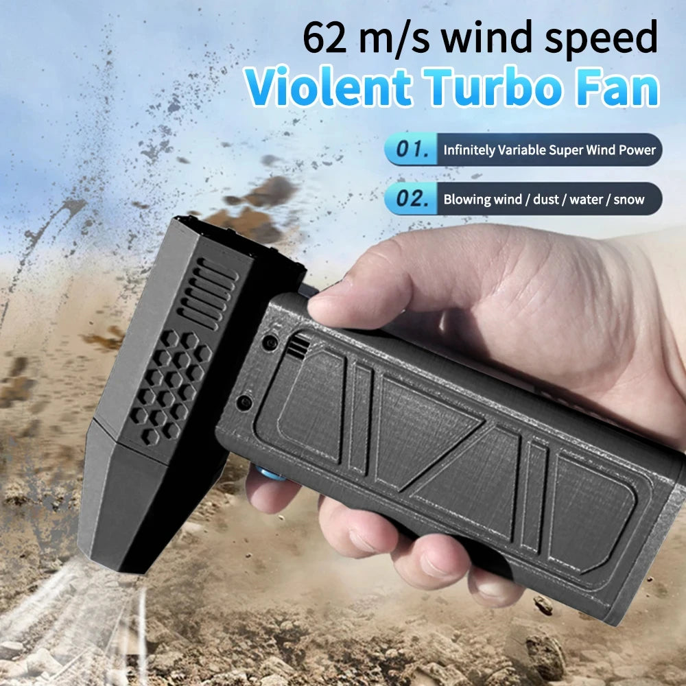 Air blower 140000RPM Turbo Jet Fan Brushless Motor Handheld Duct Fan 52M/S Portable Type-C Charging with Power Display ventilado