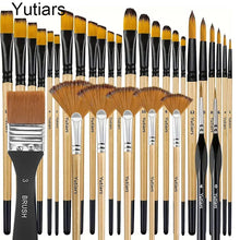 28/32 Pcs Paint Brushes for Acrylic Painting, Premium Nylon Bristles with Round, Filbert, Flat, Fan, Angle, Fine Detail Brush