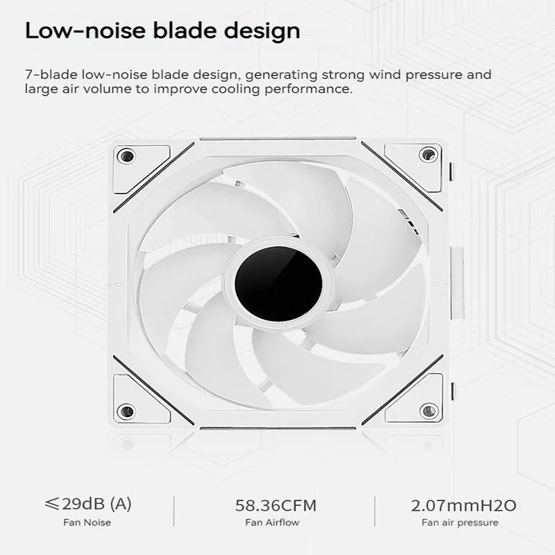 TEUCER JM-1 PC Cooling Case Fan ARGB Mirror Cycle Light Effect Wireless Stitching PWM Water Cooling 360mm CPU Cooler Fan