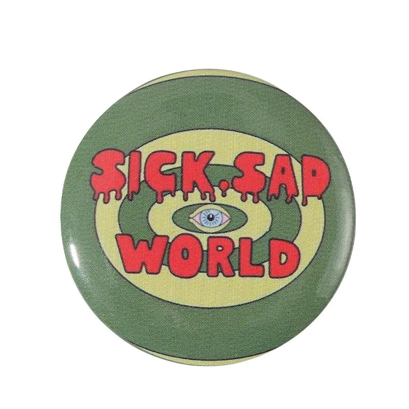 32-75MM Tinplate Pin Button Cartoon Anime Characters Round Icon Collection Brooch Badges Backpack Jewelry Fan Friends Gift