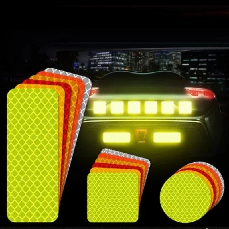 10 Reflective Stickers, Warning Safety Reflective Stickers, Pet Safety Warning 1.18 X 3.25inch Waterproof Night Vision Stickers