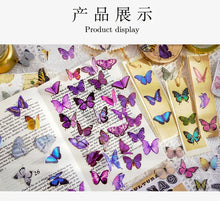 Journamm 40pcs/pack Butterfly Series Stickers Art Collage Junk Journal DIY Scrapbooking PET Waterproof Craft Aesthetics Stickers