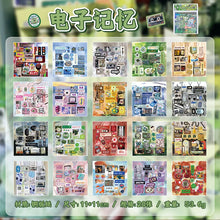 20 Sheets PET Die cut Stickers book Retro Cartoon Decorative handmade Scrapbooking Material Diary Japanese Stationery Supplies