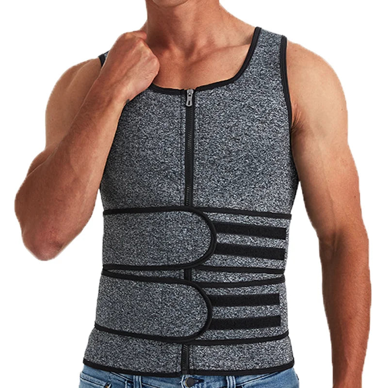 Men's Body Shaper Waist Trainer Sauna Vest Belts Sweat Sauna Corset Suits Abdomen Slimming Shapewear Fat Burning Fitness Tops