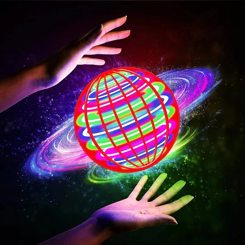 Floating Magic UFO Flying Ball LED Dazzling Lights Automatic Spinning Flying Machine Outdoor Sports Toy Birthday Gift