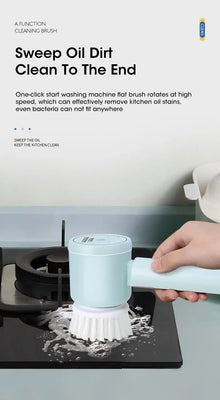 2025 Cordless Electric Spin Scrubber with 5 Brushes,IPX7 Waterproof Rechargeable Bathroom Cleaner for Tile/Shower/Grout Cleaning