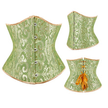 Women Gothic Jacquard Underbust Corset Bustier Waist Cincher Slimming Body Shaper Corselete Lingerie Plus Size Party Clubwear