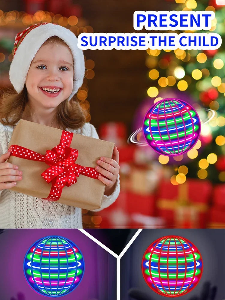 Floating Magic UFO Flying Ball LED Dazzling Lights Automatic Spinning Flying Machine Outdoor Sports Toy Birthday Gift