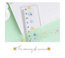 5 Rolls Transparent Decorative Tape PET Waterproof Self-Adhesive Flower Daisy Pattern Decorative Masking Sticker Clear Tape