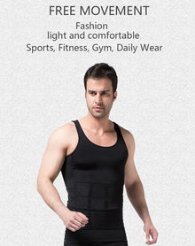 INSELLE Men Body Shaper Slimming Compression Vest Undershirt Seamless Waist Trainer Tank Top Belly Control Weight Loss Shapewear
