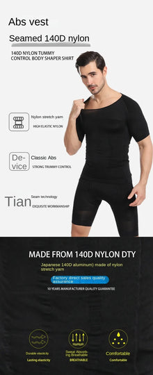 INSELLE Men Body Shaper Slimming Compression Vest Undershirt Seamless Waist Trainer Tank Top Belly Control Weight Loss Shapewear