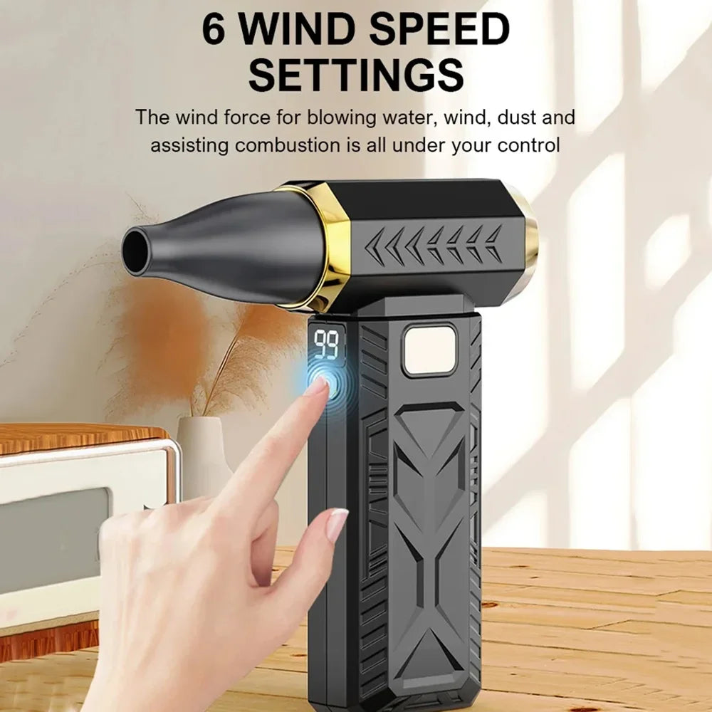 M18 Brushless Turbo Blower Jet Fan 400000RPM Powerful Electric Portable Dust Cleaner 53m/s Type-C Charging Violent Fan